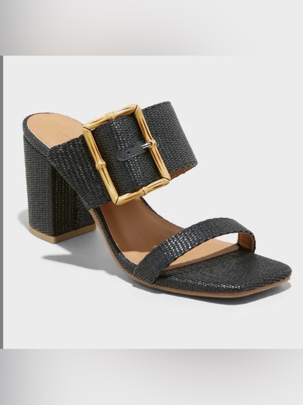 Universal Thread Women's Bristol Mule Heels, Size 6.5 - Black
